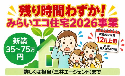 みらいエコ住宅2026事業、不動産エージェント三井