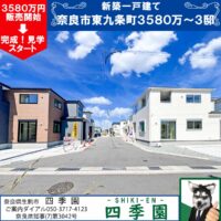 奈良市東九条町、建て売り新築一戸建て